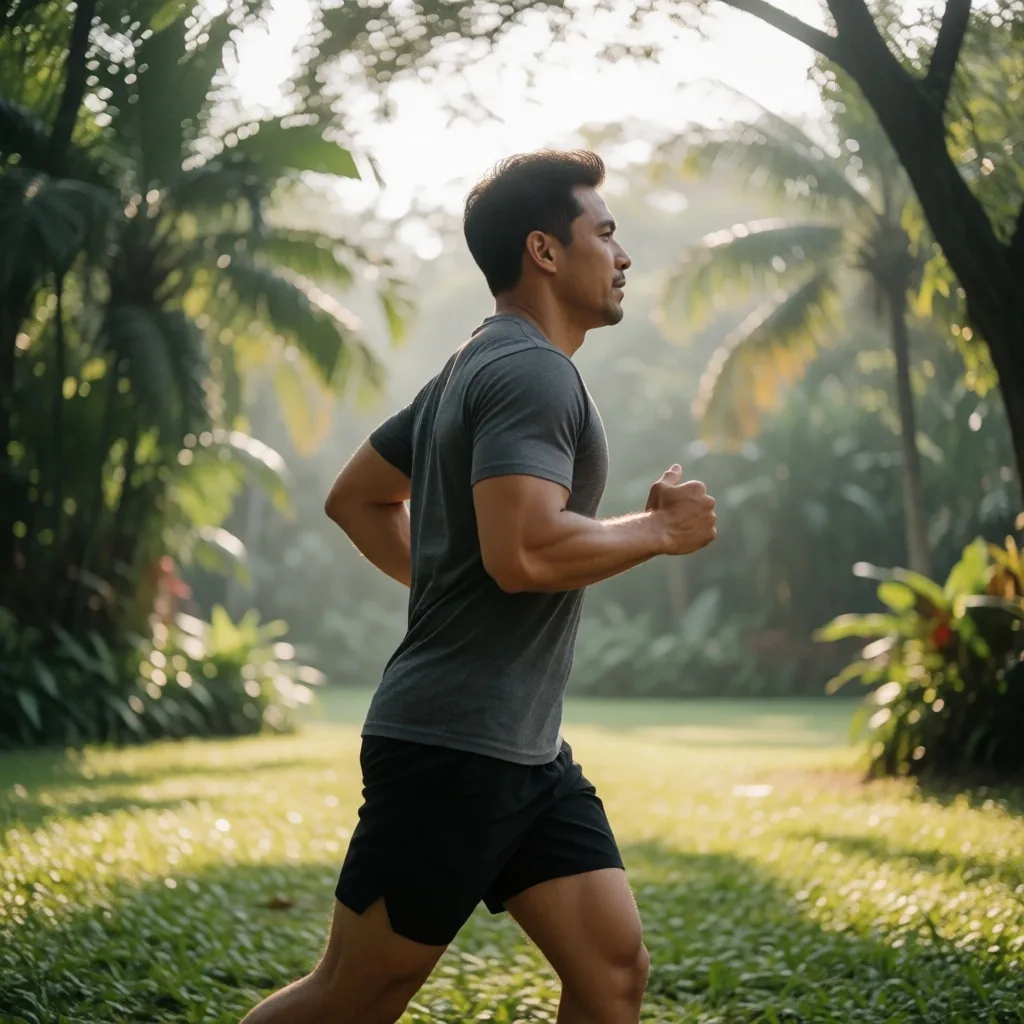 Morning walk through a Jakarta park